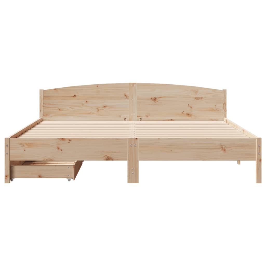 Letto senza Materasso 180x200 cm in Legno Massello di Pino 3301818