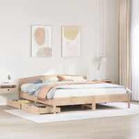 Letto senza Materasso 180x200 cm in Legno Massello di Pino 3301818