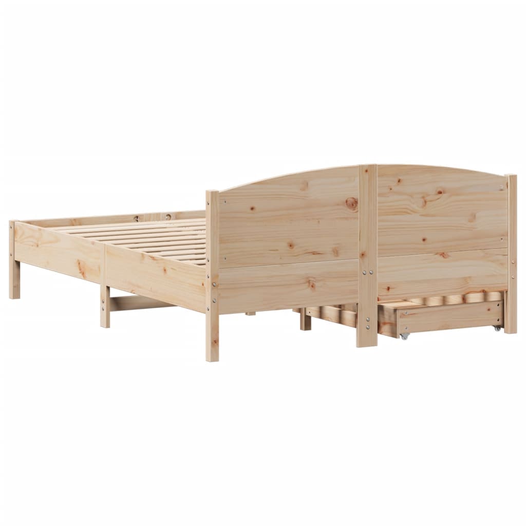 Letto senza Materasso 160x200 cm in Legno Massello di Pino 3301821