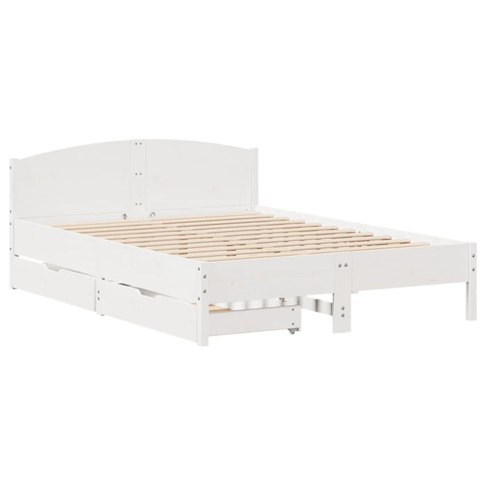 Letto senza Materasso Bianco 120x200 cm Legno Massello di Pino 3301831