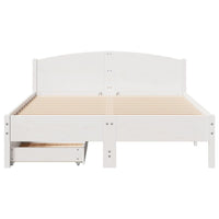 Letto senza Materasso Bianco 140x190 cm Legno Massello di Pino 3301834