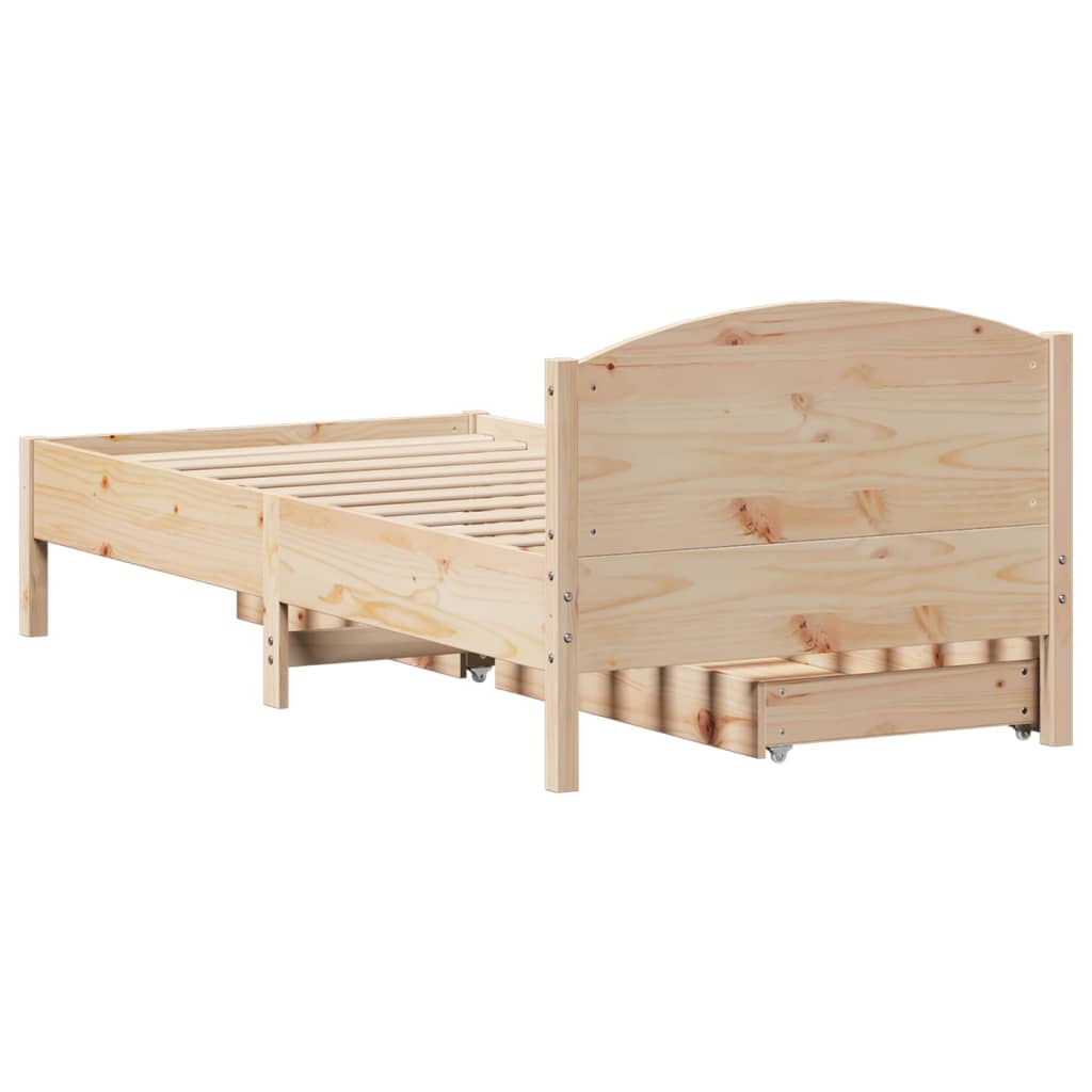 Letto senza Materasso 90x200 cm in Legno Massello di Pino 3301845