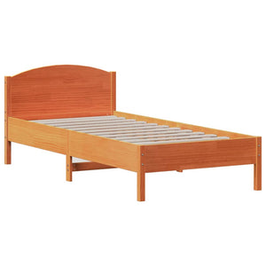 Letto senza Materasso Marrone Cera 75x190 cm in Legno di Pino 3301853