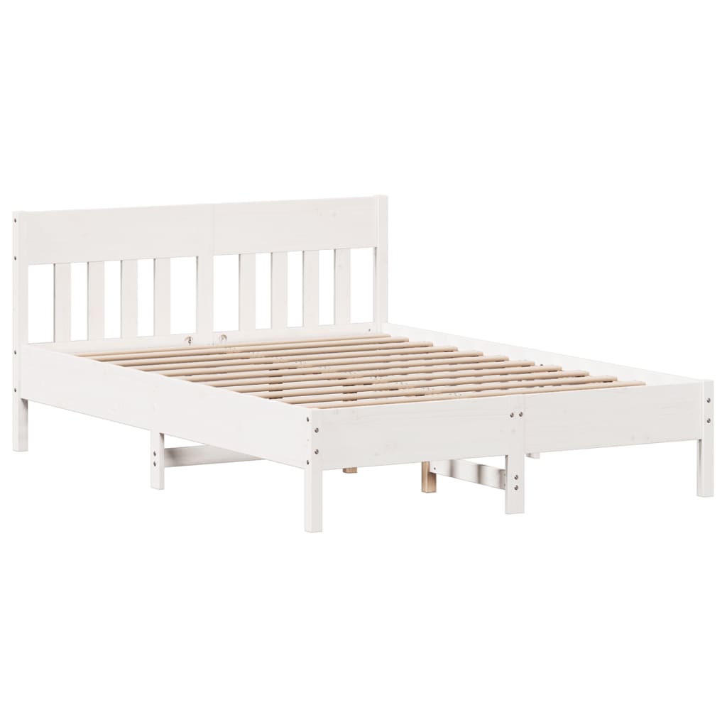 Letto senza Materasso Bianco 120x200 cm Legno Massello di Pino 3301870