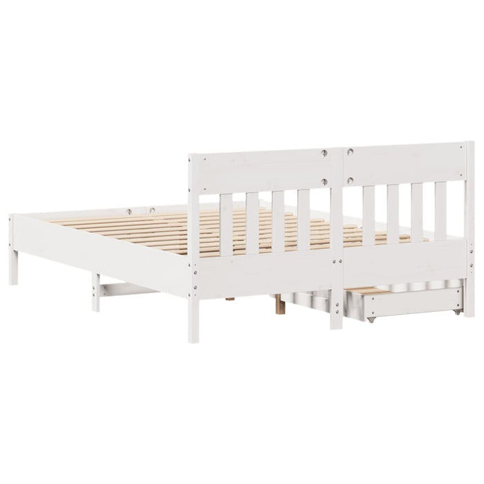 Letto senza Materasso Bianco 120x200 cm Legno Massello di Pino 3301870