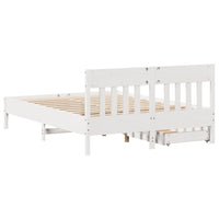 Letto senza Materasso Bianco 140x190 cm Legno Massello di Pino 3301879