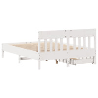 Letto senza Materasso Bianco 120x190 cm Legno Massello di Pino 3301885