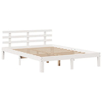 Giroletto con Cassetti Bianco 120x190 cm Legno Massello di Pino 3301999