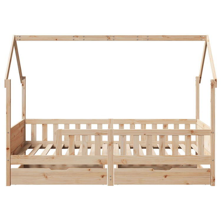 Giroletto Bambini con Cassetti 90x200 cm Legno Massello di Pino 3302032