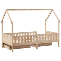 Giroletto Bambini con Cassetti 90x200 cm Legno Massello di Pino 3302032