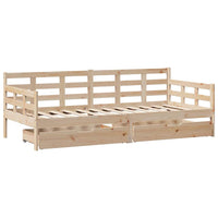 Dormeuse con Cassetti 90x200 cm Legno Massello Pino 3302138