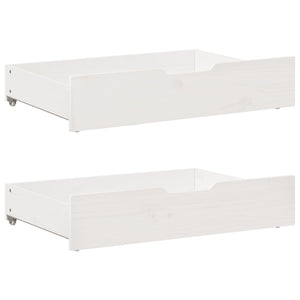 Dormeuse Letto Estraibile e Cassetti Bianco 90x190cm Legno Pino 3302151