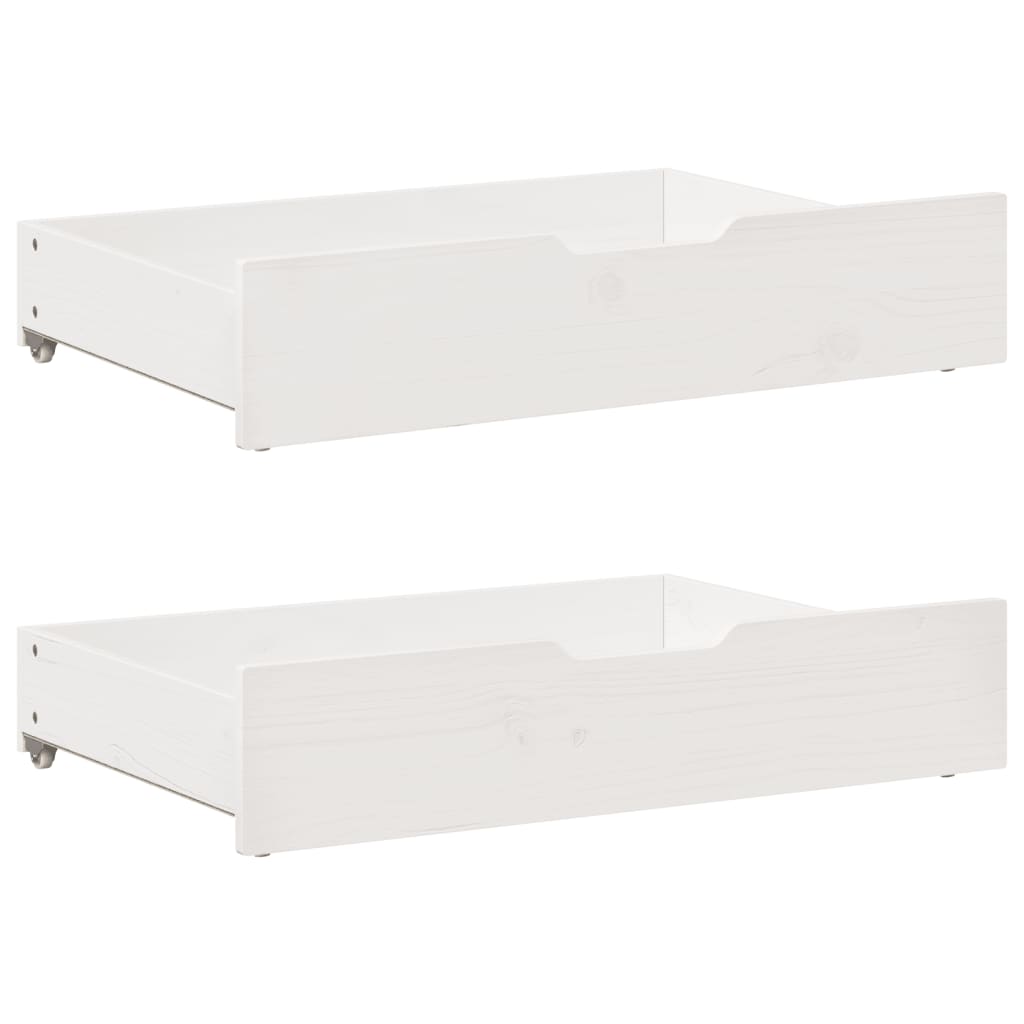 Dormeuse Letto Estraibile e Cassetti Bianco 90x190cm Legno Pino 3302157