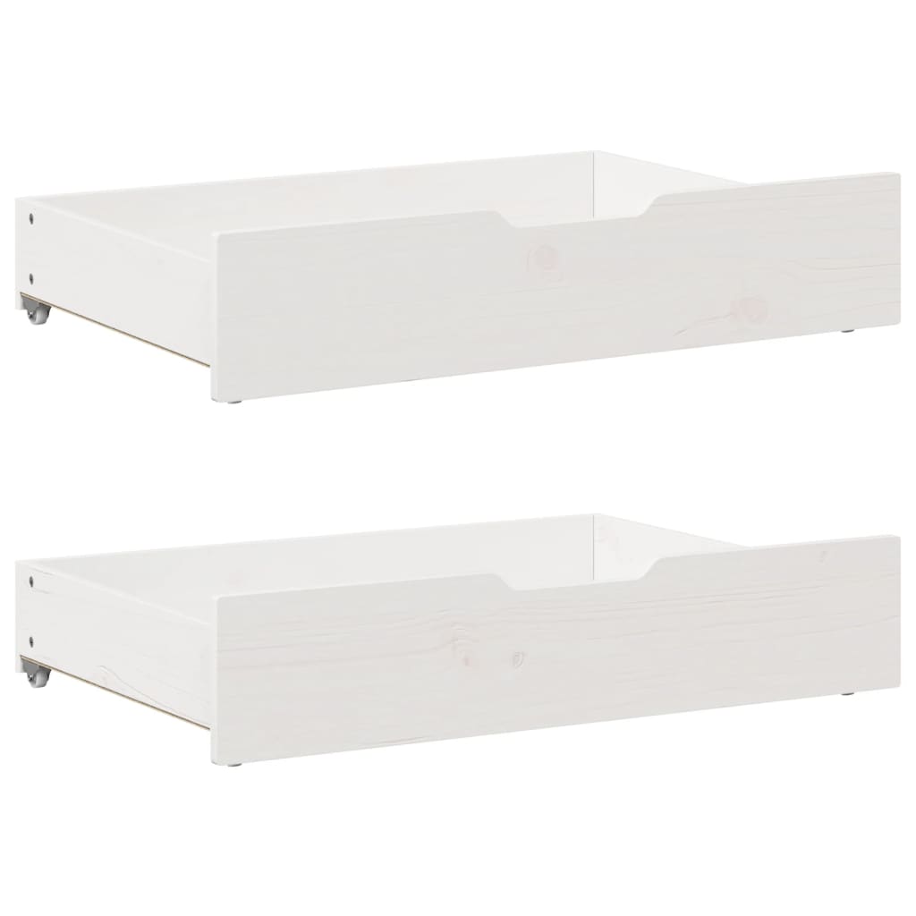 Dormeuse Letto Estraibile e Cassetti Bianco 90x190cm Legno Pino 3302180