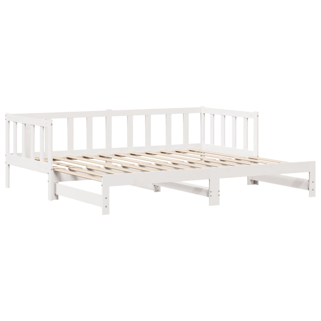 Letto Estraibile con Cassetti senza Materasso Bianco 90x190 cm 3302180