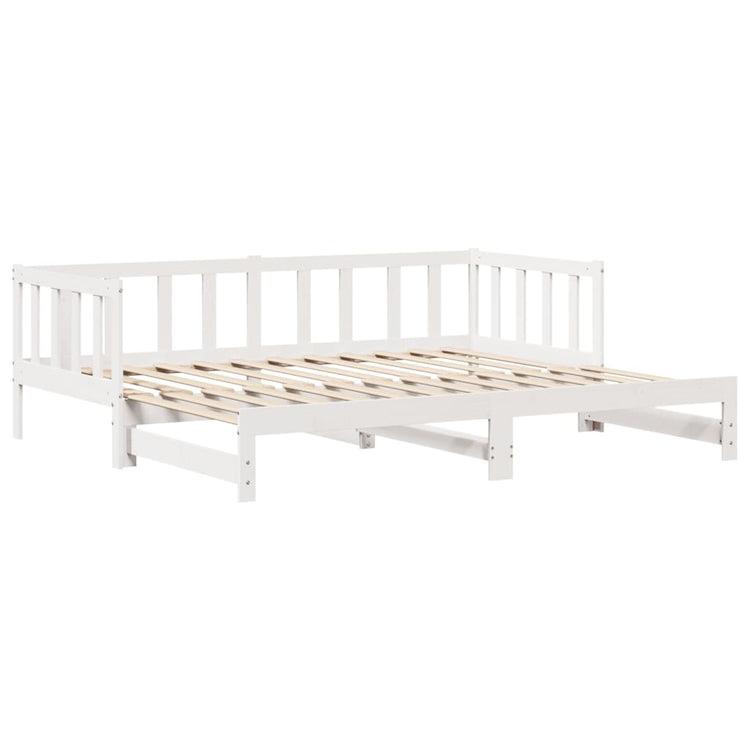 Dormeuse Letto Estraibile e Cassetti Bianco 90x190cm Legno Pino 3302180