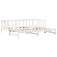 Dormeuse Letto Estraibile e Cassetti Bianca 80x200cm Legno Pino 3302192