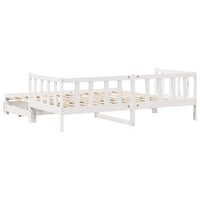 Dormeuse Letto Estraibile e Cassetti Bianca 80x200cm Legno Pino 3302192