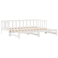 Dormeuse Letto Estraibile e Cassetti Bianco 90x190cm Legno Pino 3302194