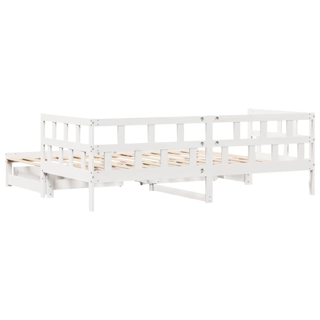 Letto Estraibile con Cassetti senza Materasso Bianco 90x190 cm 3302212