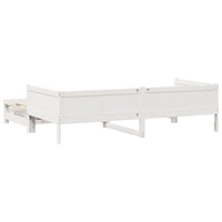 Dormeuse Letto Estraibile e Cassetti Bianca 80x200cm Legno Pino 3302216