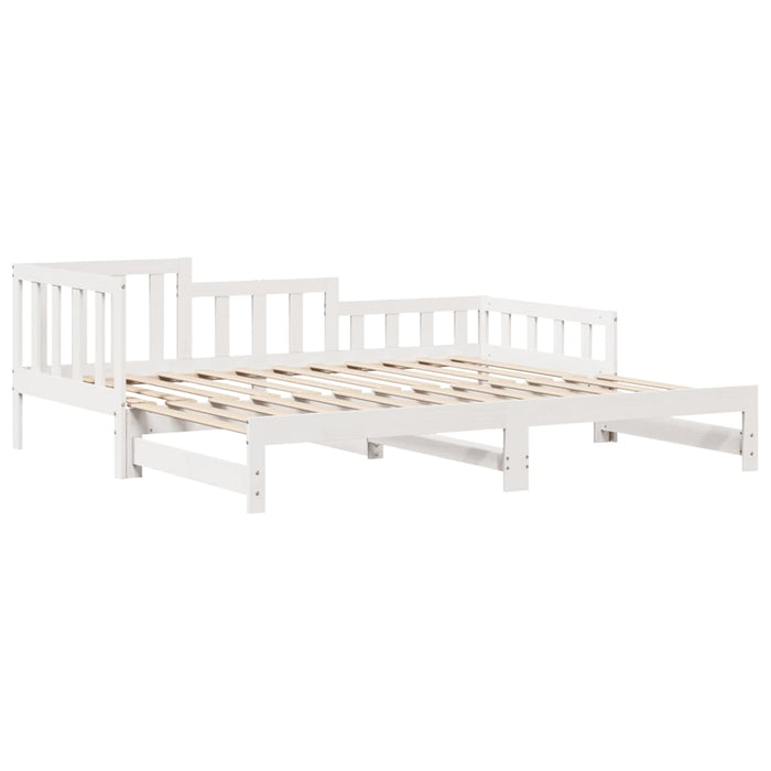 Dormeuse Letto Estraibile e Cassetti Bianco 90x200cm Legno Pino 3302222