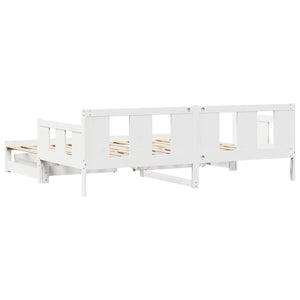 Dormeuse Letto Estraibile e Cassetti Bianco 90x190cm Legno Pino 3302230