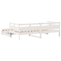 Dormeuse Letto Estraibile e Cassetti Bianco 90x200cm Legno Pino 3302232