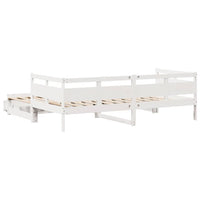 Dormeuse Letto Estraibile e Cassetti Bianco 90x190cm Legno Pino 3302236