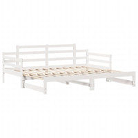 Dormeuse Letto Estraibile e Cassetti Bianco 90x200cm Legno Pino 3302238