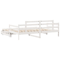 Dormeuse Letto Estraibile e Cassetti Bianco 90x200cm Legno Pino 3302238