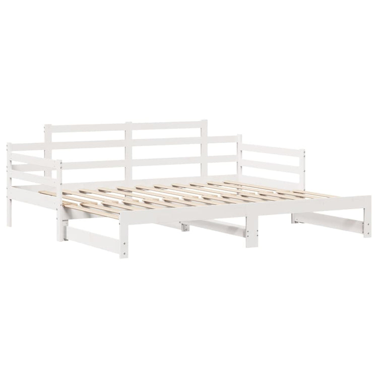 Dormeuse Letto Estraibile e Cassetti Bianca 80x200cm Legno Pino 3302240