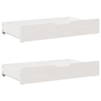 Dormeuse Letto Estraibile e Cassetti Bianco 90x190cm Legno Pino 3302254