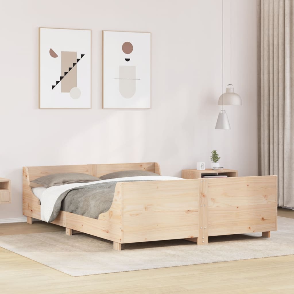 Letto senza Materasso 160x200 cm in Legno Massello di Pino 3302276