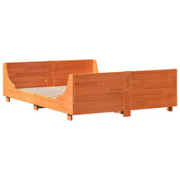 Letto senza Materasso Marrone Cera 150x200 cm in Legno di Pino 3302281