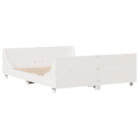 Letto senza Materasso Bianco 140x200 cm Legno Massello di Pino 3302283