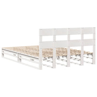 Letto senza Materasso Bianco 120x190 cm Legno Massello di Pino 3302310