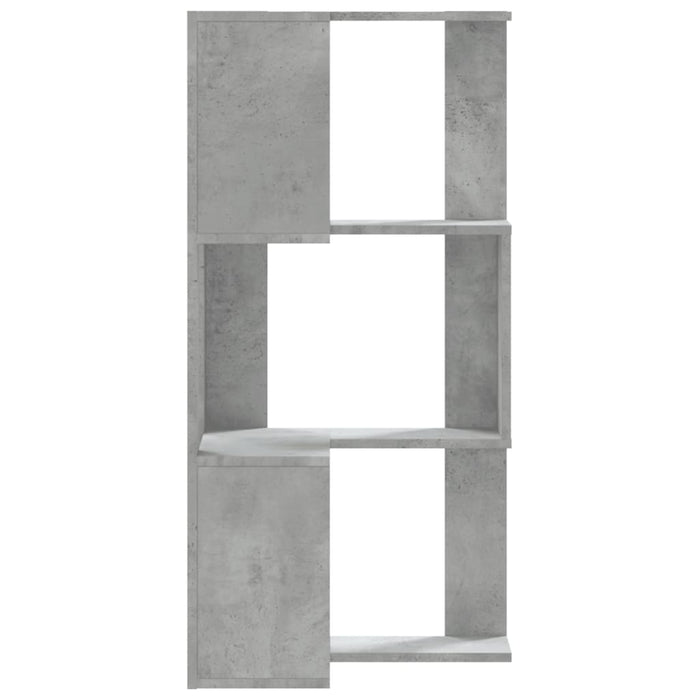 Libreria Angolare 3 Ripiani Grigio Cemento 50x50x102 cm Legno 852594