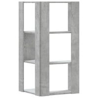 Libreria Angolare 3 Ripiani Grigio Cemento 50x50x102 cm Legno 852594