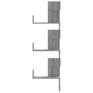 Scaffale Angolare Muro Grigio Sonoma 45x45x147 cm Multistrato 852641