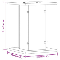 Supporti Altoparlanti 2 pz Bianchi 30x30x40cm Legno Multistrato 852645