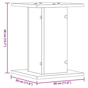 Supporti Altoparlanti 2 pz Bianchi 30x30x40cm Legno Multistrato 852645