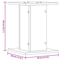 Supporti Altoparlanti 2 pz Neri 30x30x40cm in Legno Multistrato 852646