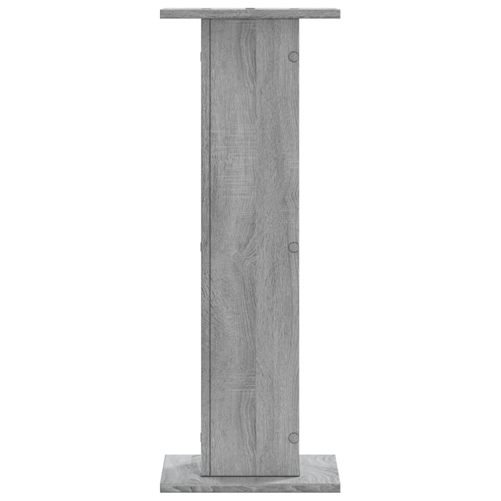 Supporti Altoparlanti 2 pz Grigio 30x30x80 cm in Multistrato 852668