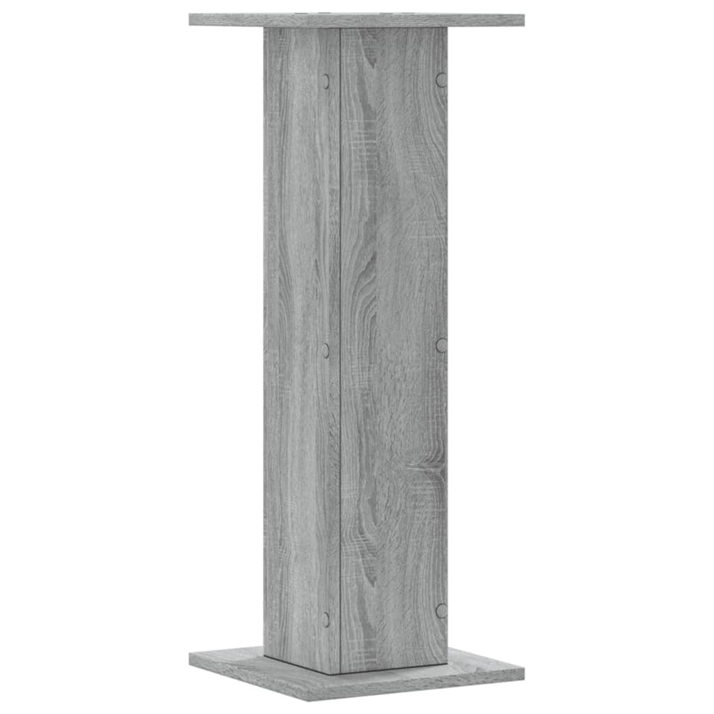 Supporti Altoparlanti 2 pz Grigio 30x30x80 cm in Multistrato 852668