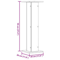 Supporti Altoparlanti 2 pz Rovere 30x30x95 cm in Multistrato 852674