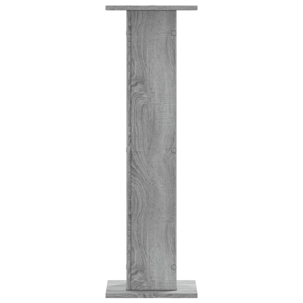 Supporti Altoparlanti 2 pz Grigio 30x30x95 cm in Multistrato 852677