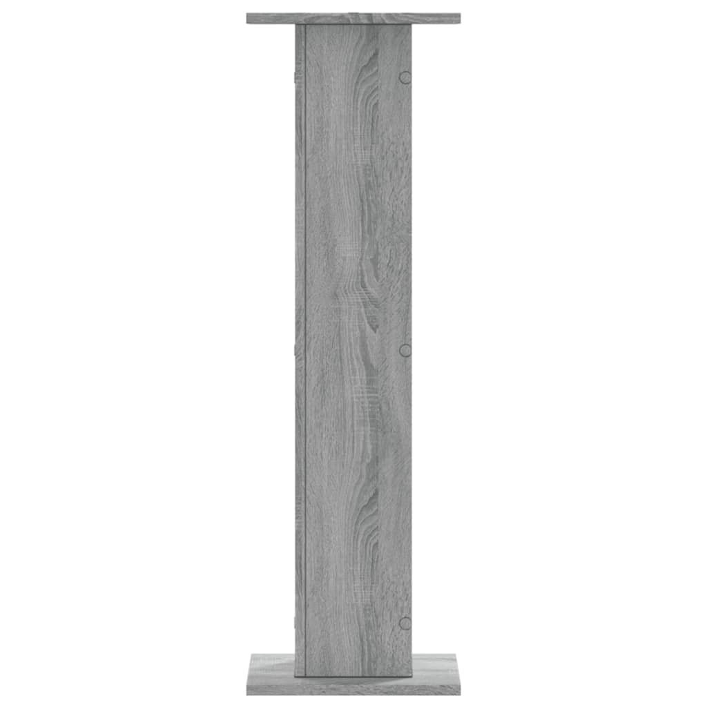 Supporti Altoparlanti 2 pz Grigio 30x30x95 cm in Multistrato 852677