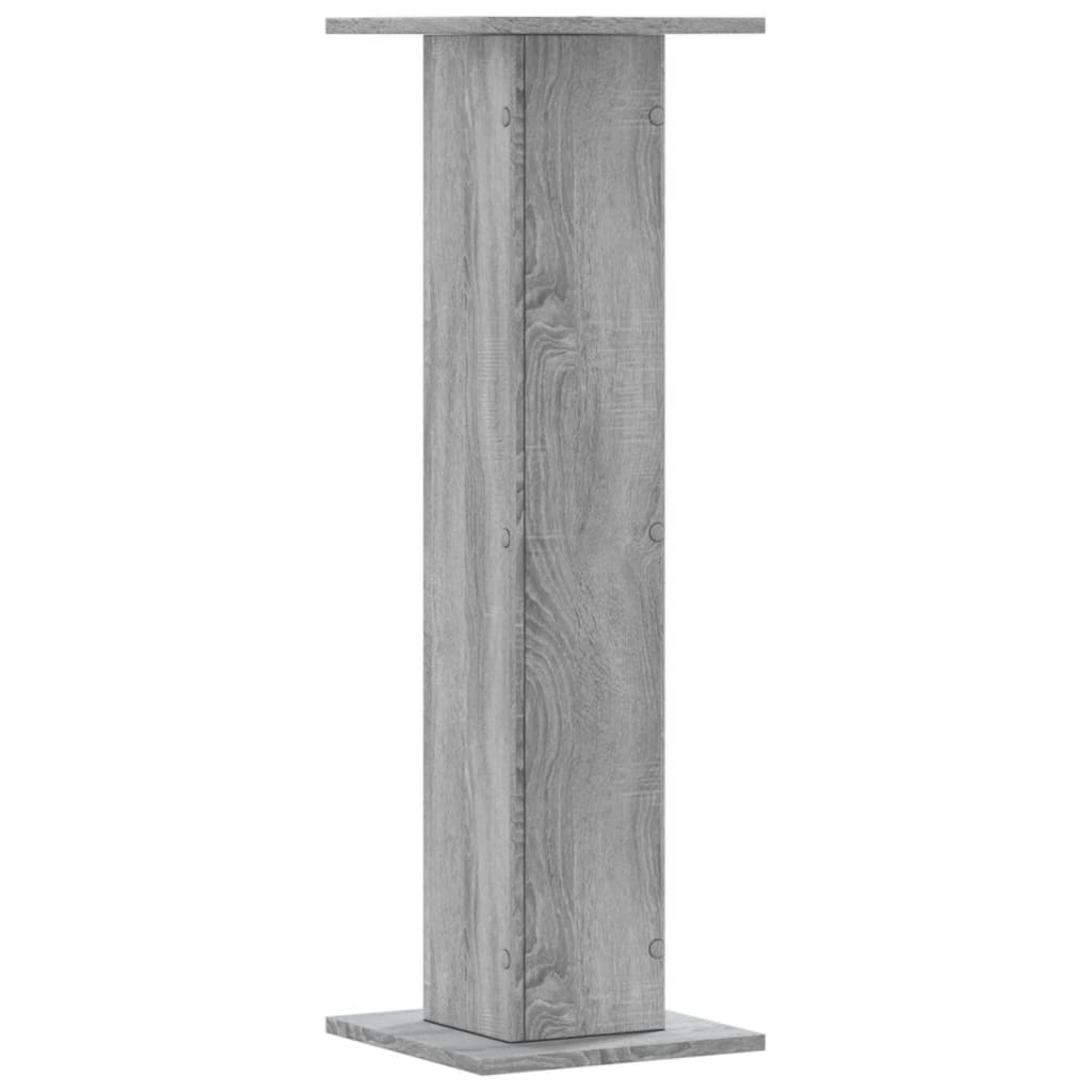 Supporti Altoparlanti 2 pz Grigio 30x30x95 cm in Multistrato 852677