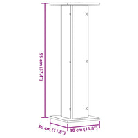 Supporti Altoparlanti 2 pz Marrone 30x30x95cm Legno Multistrato 852678